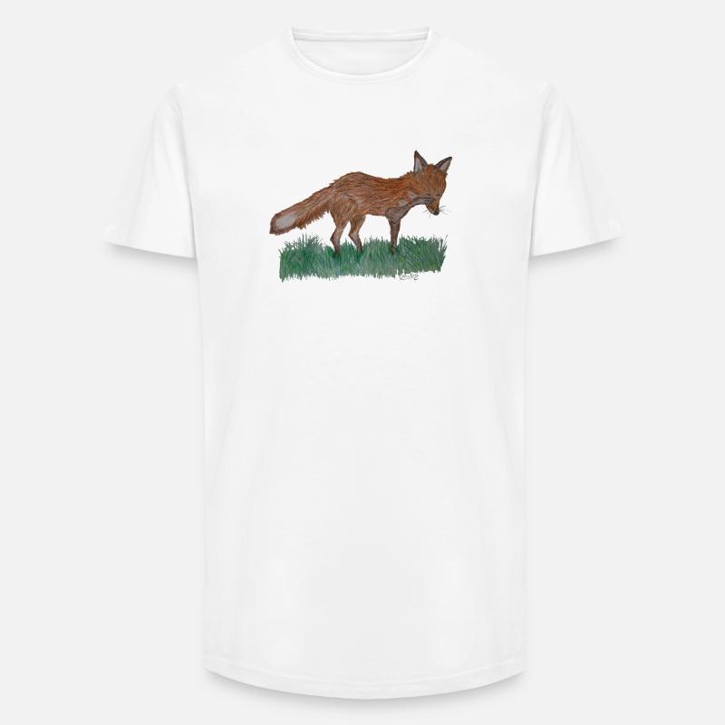 Ich bin nur ein Fuchs - Long Fit Männer T-Shirt - Weiß
