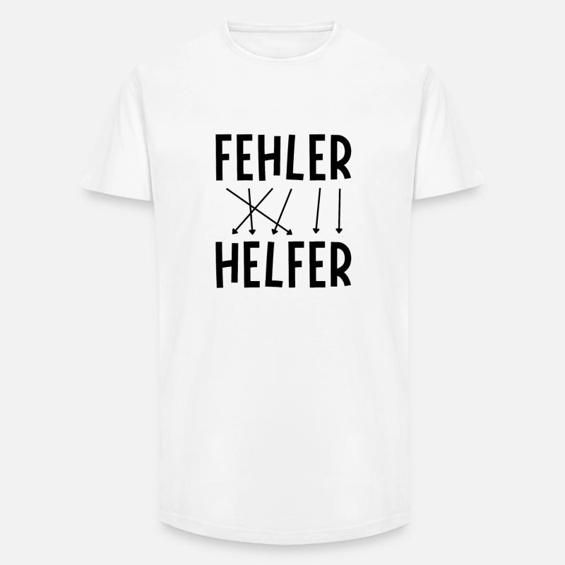 Fehler sind Helfer - Long Fit Männer T-Shirt - Weiß