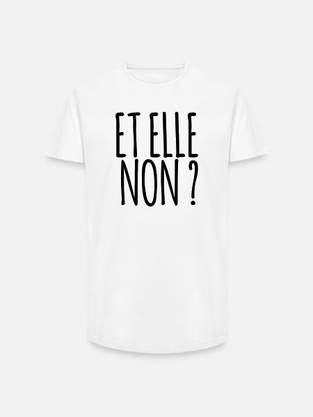 Et elle non ? Marseille bébé ! - T-shirt coupe longue homme - blanc