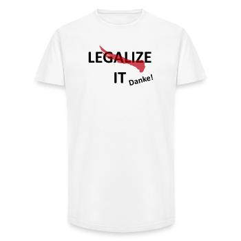 Cannabis Marijuana Legalization - Long Fit Men's T-Shirt - white - Front - AI Model Male 185 light (185cm)