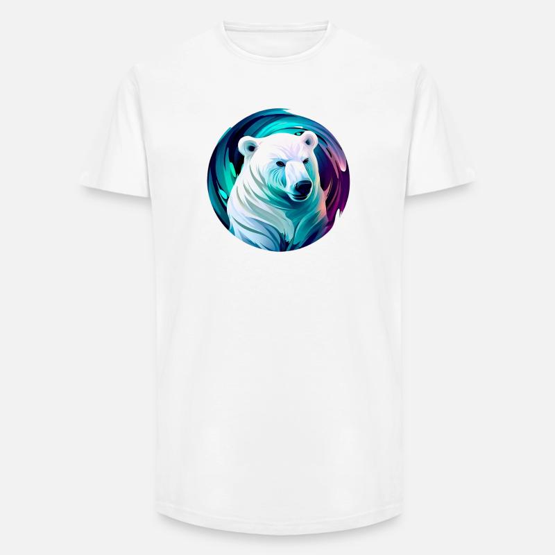 Weißer Eisbär - Long Fit Männer T-Shirt - Weiß