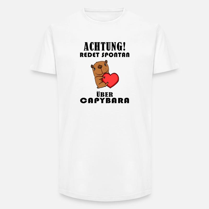Capybara Spruch - Capybara Sprüche - Long Fit Männer T-Shirt - Weiß