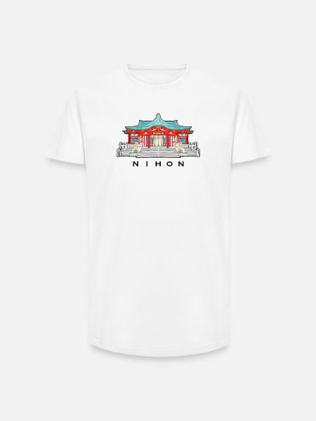 Japan, Shinto Schrein Koshikiiwa, Kansai Region - Long Fit Männer T-Shirt - Weiß