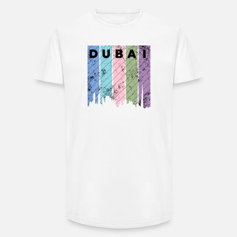 Dubai mit Stil! - Long Fit Männer T-Shirt - Weiß
