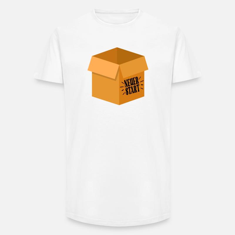 NEUER START - ABSCHIEDSGESCHENKE KARTON - Long Fit Männer T-Shirt - Weiß