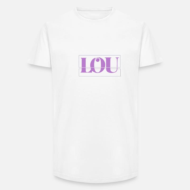 Lou - Long Fit Männer T-Shirt - Weiß