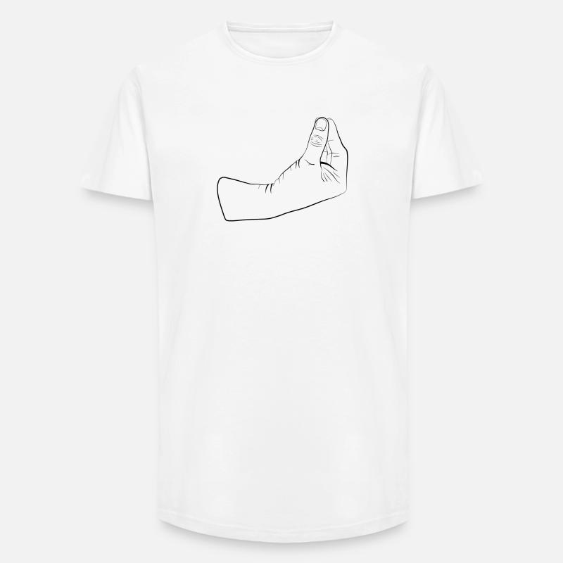 Was willst du Geste - Long Fit Männer T-Shirt - Weiß