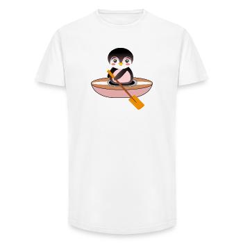 PINGOUIN - LOISIRS SPORTS NAUTIQUES - CANOË KAYAK - T-shirt coupe longue homme - blanc - Devant - AI Model Male 185 light (185cm)