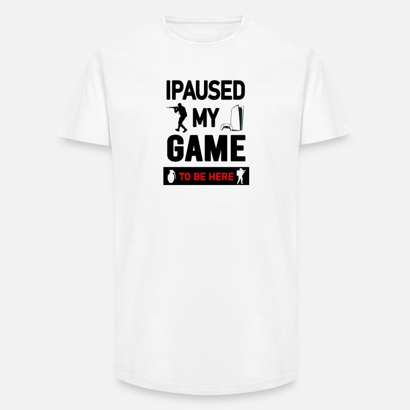 Gaming Console and Controller Graphic Design - Long Fit Men's T-Shirt - white