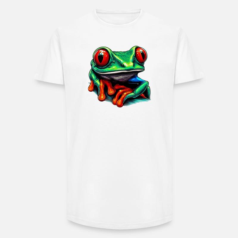 Rotäugiger Laubfrosch - Long Fit Männer T-Shirt - Weiß