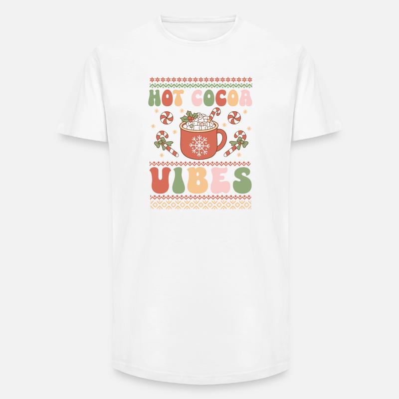Hässlicher Weihnachtspullover - Long Fit Männer T-Shirt - Weiß