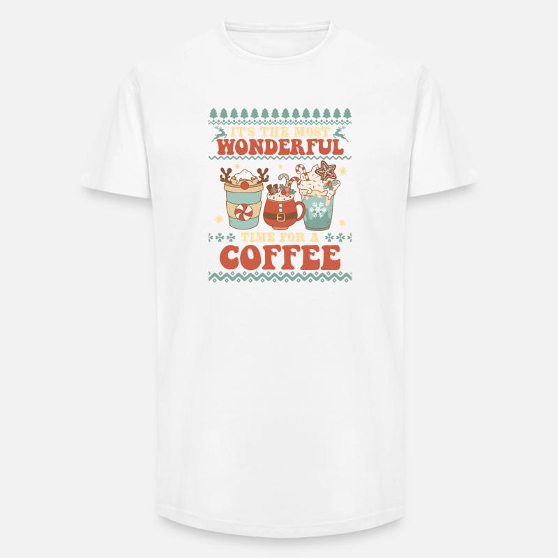 Hässlicher Weihnachtspullover - Long Fit Männer T-Shirt - Weiß