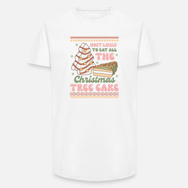 Hässlicher Weihnachtspullover - Long Fit Männer T-Shirt - Weiß