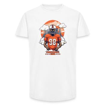 Footballeur - T-shirt coupe longue homme - blanc - Devant - AI Model Male 185 light (185cm)