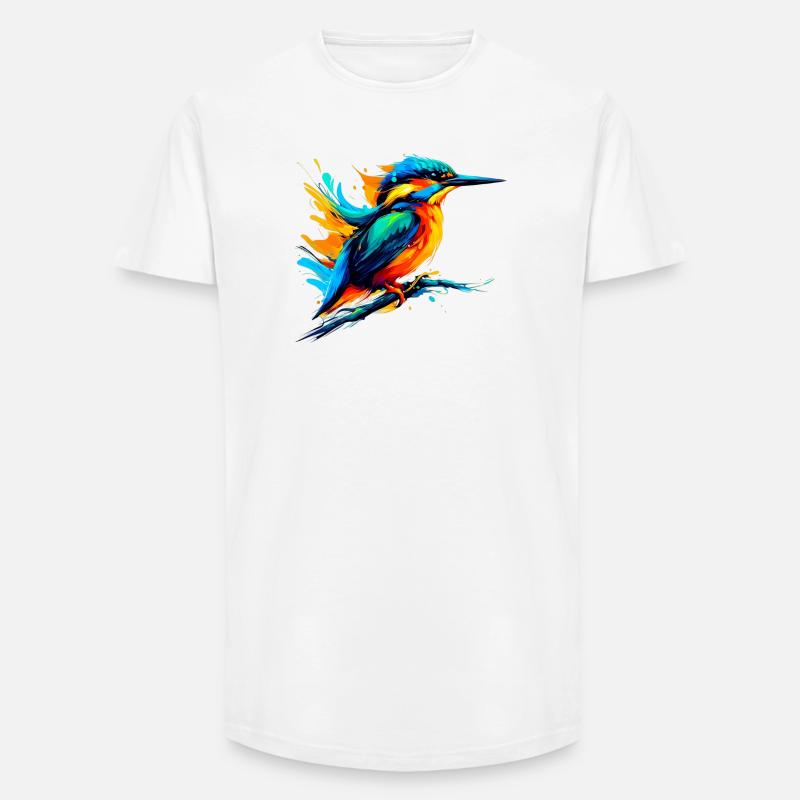 Eisvogel - Long Fit Männer T-Shirt - Weiß