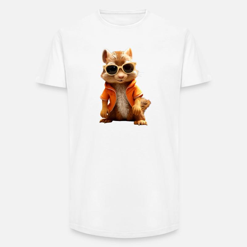 Eichhörnchen Sonnenbrille Ich Liebe Eichhörnchen - Long Fit Männer T-Shirt - Weiß