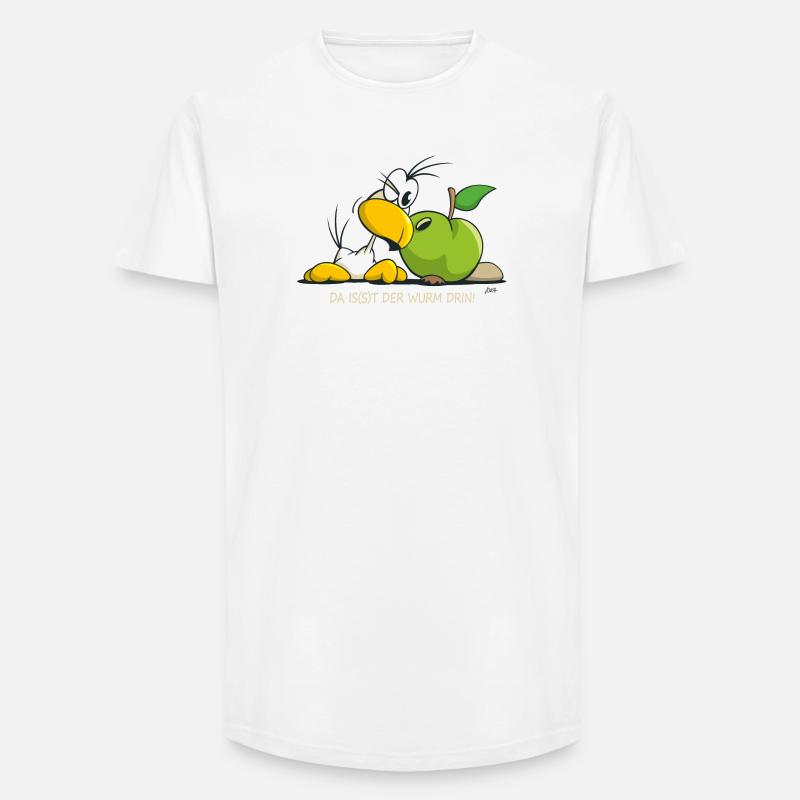 SITO - Da is(s)t der Wurm drin! - Long Fit Männer T-Shirt - Weiß