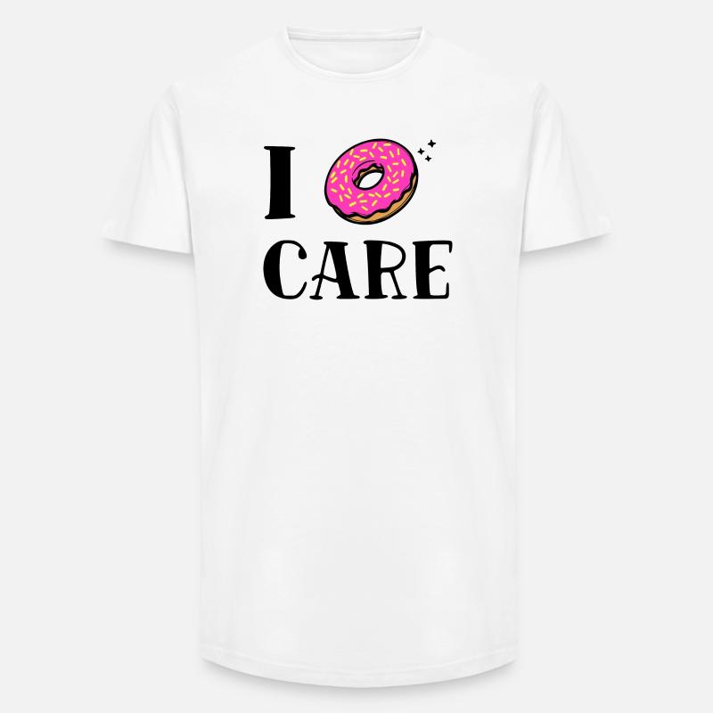 Is Mir Egal Witzig Donut Statement - Long Fit Männer T-Shirt - Weiß