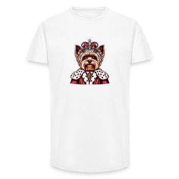 Yorkshire Terrier King - Long Fit Men's T-Shirt - white - Front - AI Model Male 185 light (185cm)