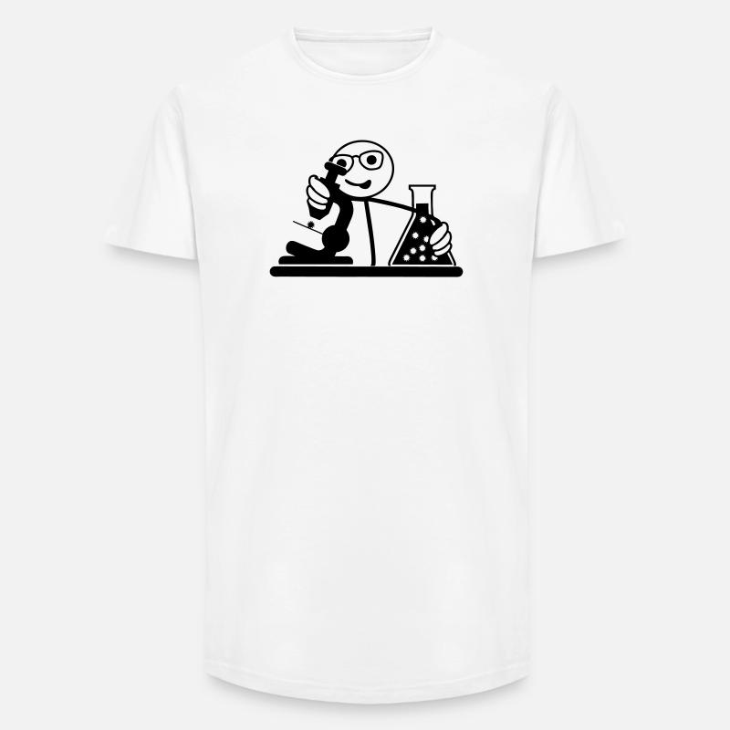 Wissenschaftler oder Biologe - Long Fit Männer T-Shirt - Weiß