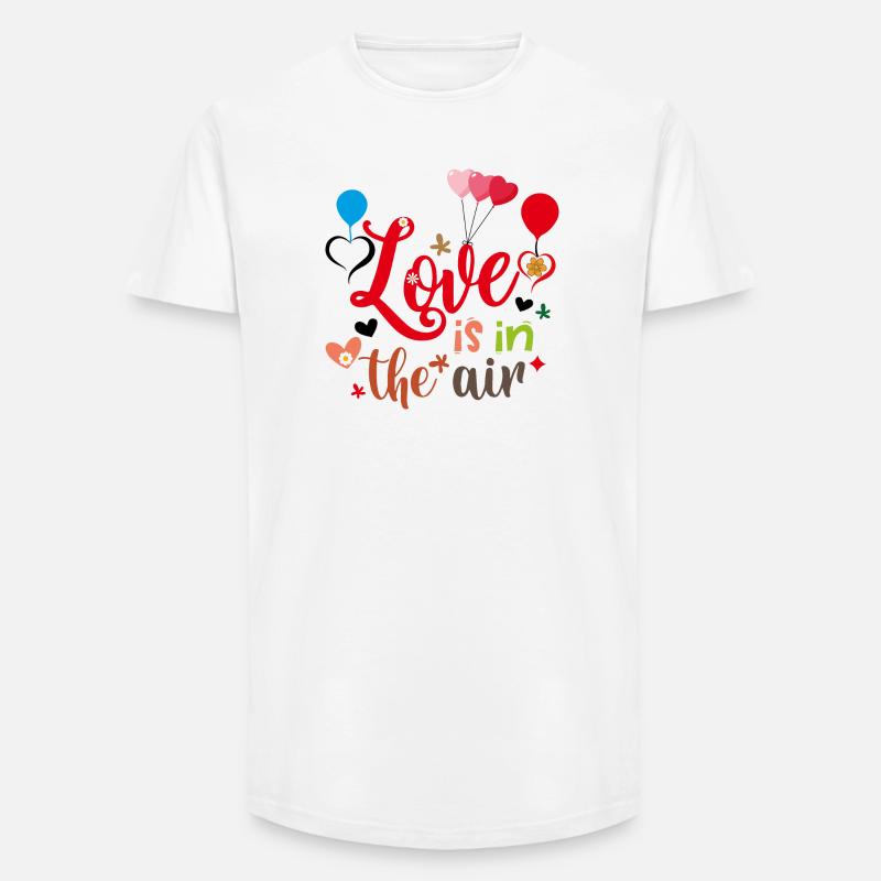 Liebe liegt in der Luft - Long Fit Männer T-Shirt - Weiß