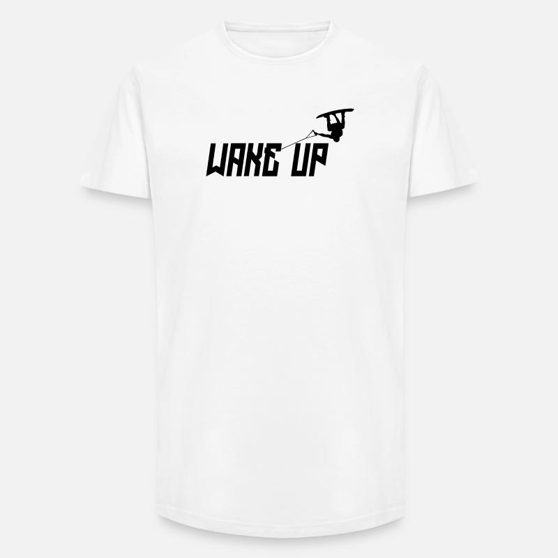 Kitesurfer Statement Stunt Wakeboard Wellenreiten - Long Fit Männer T-Shirt - Weiß