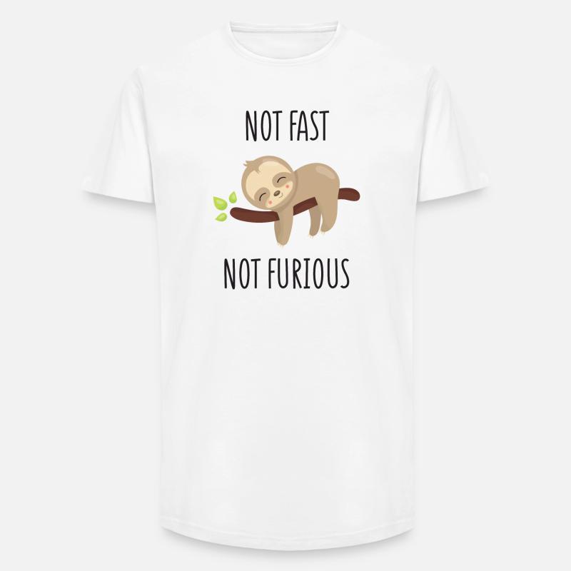 Nicht schnell, nicht wütend - Long Fit Männer T-Shirt - Weiß