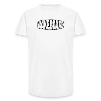 Wakeboard Dire Sports nautiques Wakesurf Surf - T-shirt coupe longue homme - blanc - Devant - AI Model Male 185 light (185cm)