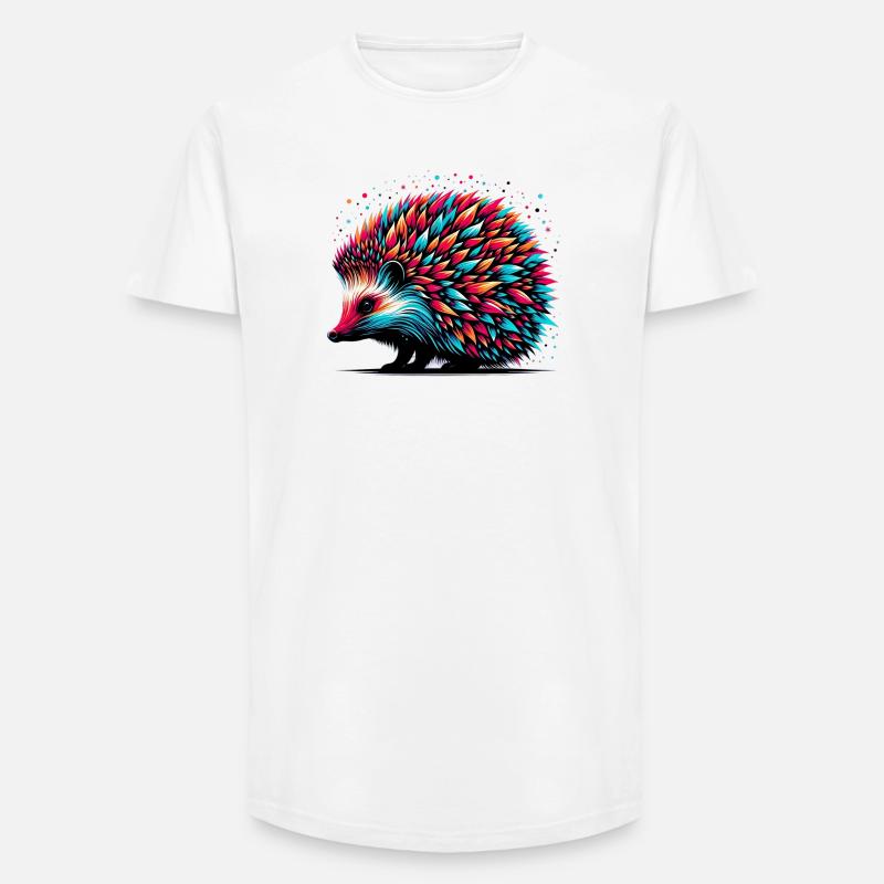 Hedgehog - Long Fit Men's T-Shirt - white