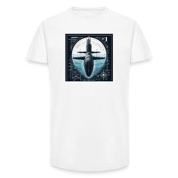Unterseeboot - Long Fit Männer T-Shirt - Weiß - Vorne - AI Model Male 185 light (185cm)