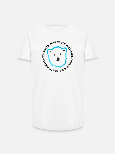 Eisbär 4 - Long Fit Männer T-Shirt - Weiß