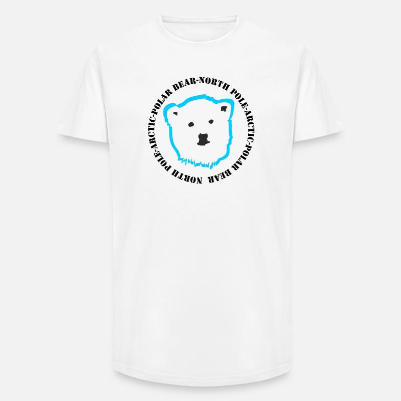 Eisbär 4 - Long Fit Männer T-Shirt - Weiß