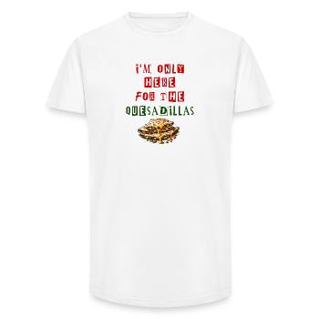 I'm Only Here For The Quesadillas Mexico - Long Fit Men's T-Shirt - white - Front - AI Model Male 185 light (185cm)