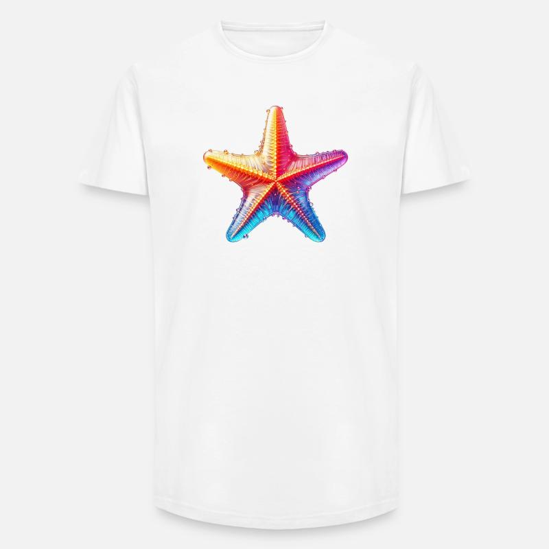 Seestern - Long Fit Männer T-Shirt - Weiß