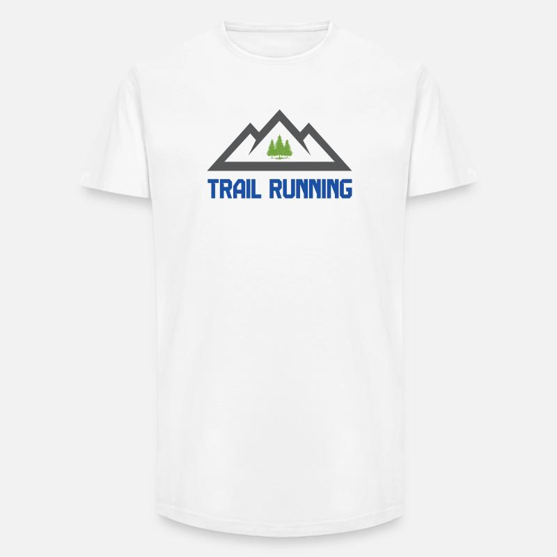 Trailrunning (Trailrunning) - Long Fit Männer T-Shirt - Weiß