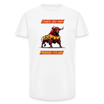 C'est mon fier drapeau, l'Espagne - T-shirt coupe longue homme - blanc - Devant - AI Model Male 185 light (185cm)
