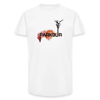 Parkour Ninja - color - Long Fit Männer T-Shirt - Weiß - Vorne - AI Model Male 185 light (185cm)
