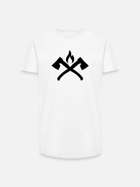 Firewood Brandhout - Long Fit Men's T-Shirt - white