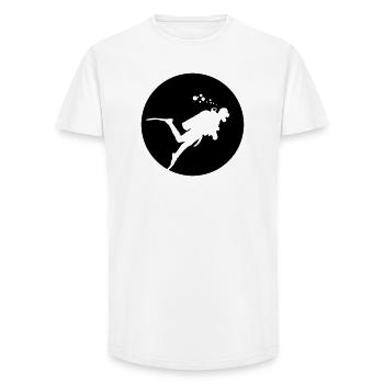 Scuba Diver in Circle - Long Fit Men's T-Shirt - white - Front - AI Model Male 185 light (185cm)