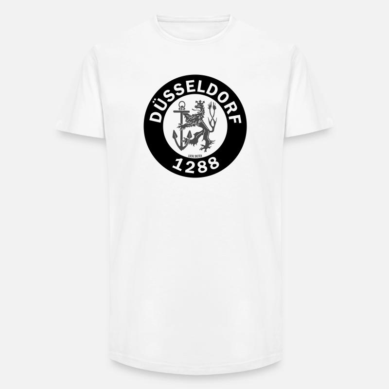 Düsseldorfer Löwe 1288 Local Sketch - Long Fit Männer T-Shirt - Weiß