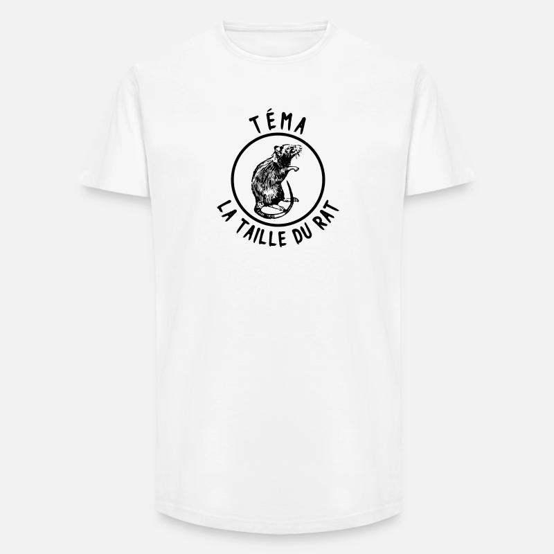 Tema so groß wie die Ratte - Long Fit Männer T-Shirt - Weiß
