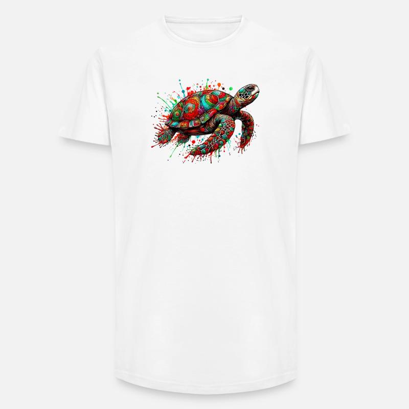 Schildkröte - Long Fit Männer T-Shirt - Weiß