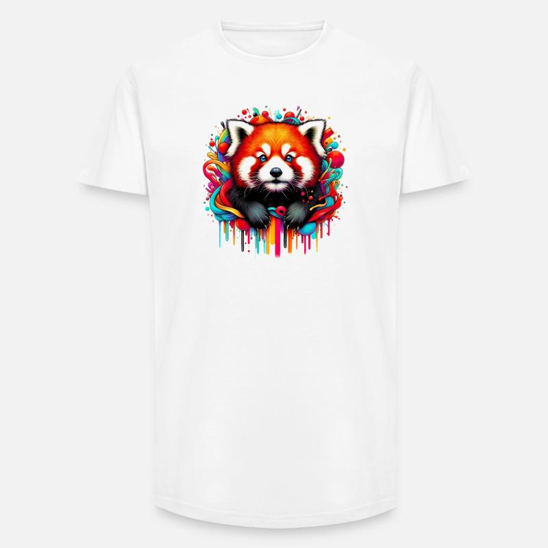 Kleiner Panda - Long Fit Männer T-Shirt - Weiß