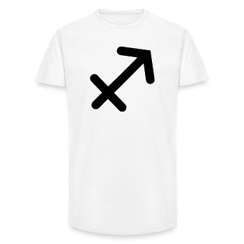 Sternzeichen Schütze Schütze - Long Fit Männer T-Shirt - Weiß - Vorne - AI Model Male 185 light (185cm)