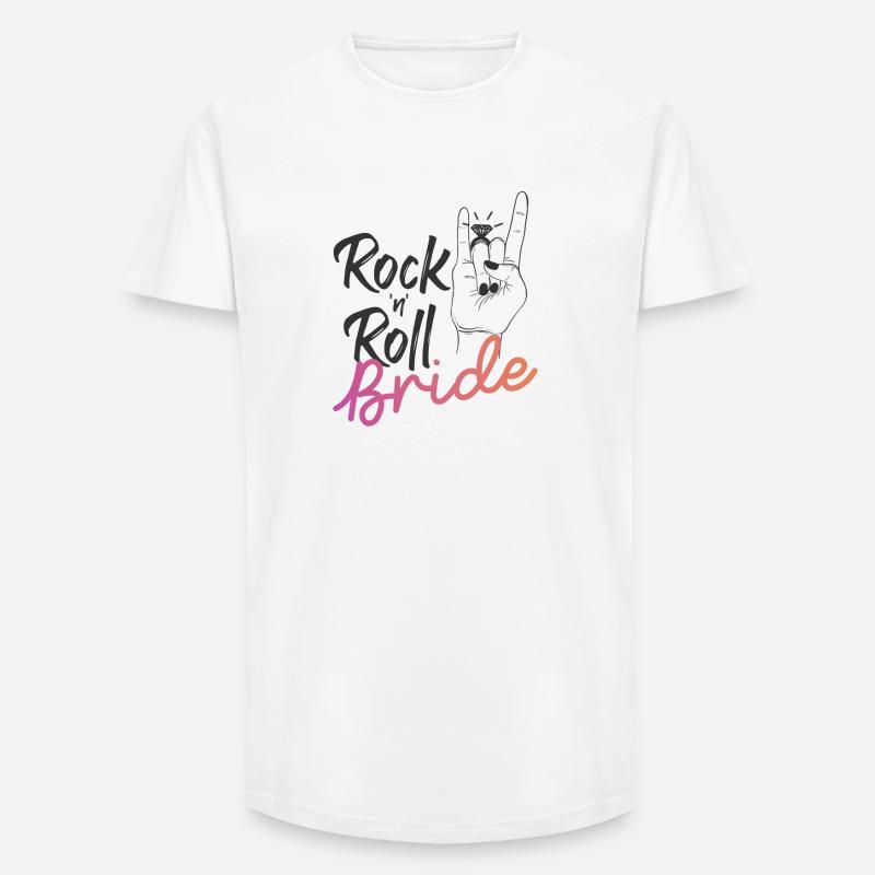 Rock 'n' Roll Bride - Long Fit Männer T-Shirt - Weiß