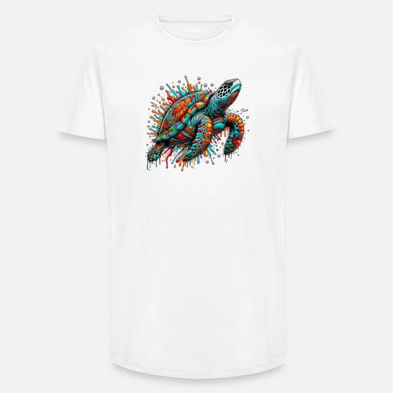 Schildkröte - Long Fit Männer T-Shirt - Weiß