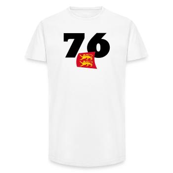 Seine-Maritime - Normandy - France - Long Fit Men's T-Shirt - white - Front - AI Model Male 185 light (185cm)