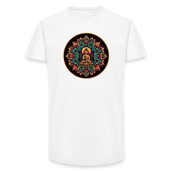 Summer Buddha - Long Fit Men's T-Shirt - white - Front - AI Model Male 185 light (185cm)