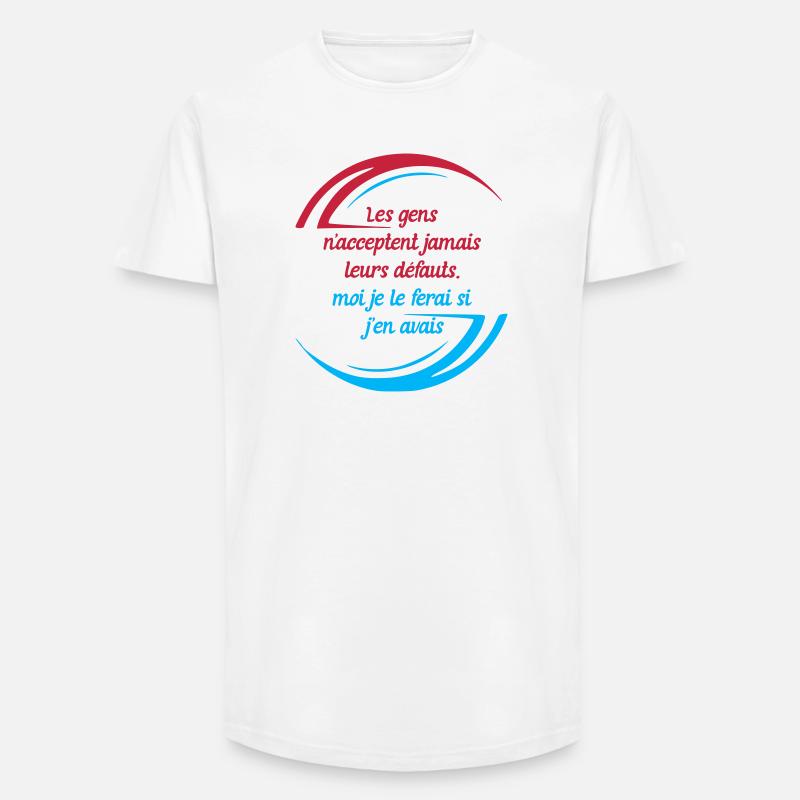 Die Fehler der Menschen - Long Fit Männer T-Shirt - Weiß