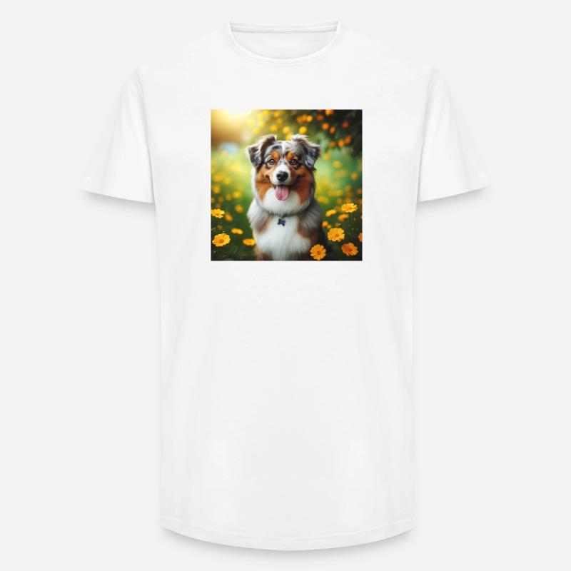 Australischer Schäferhund - Long Fit Männer T-Shirt - Weiß